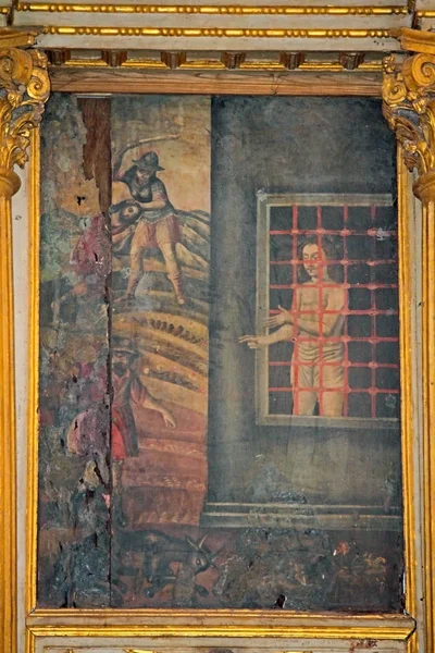 Интерьер Собора Се, как видно из базилики Бом Иисус , — стоковое фото