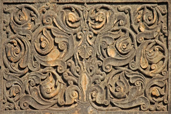 Gesneden pijler bij panchaganga ghat-shiv mandir, Kolhapur, Maharas Stockfoto