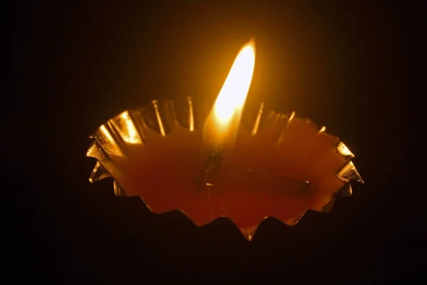 Flamma Traditionella Diya Maharashtra Indien — Stockfoto