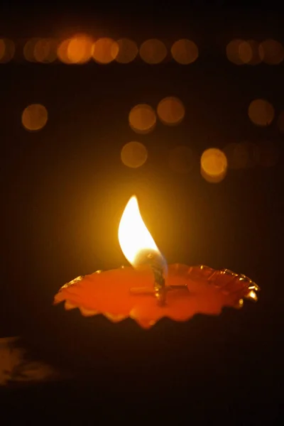 Φλόγα Παραδοσιακά Diya Επαρχίας Μαχαράστρα Στην Ινδία — Φωτογραφία Αρχείου