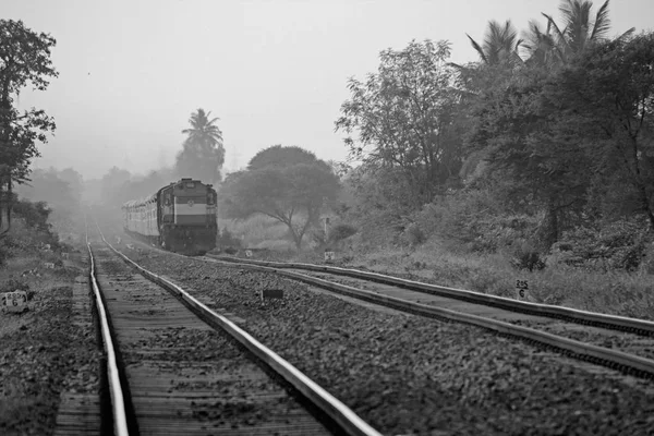 Train Railroad Track Pune Maharashtra India — Stock Photo, Image