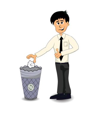 vektör çizim çöp atmak