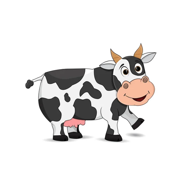 Caricatura divertida vaca — Vector de stock