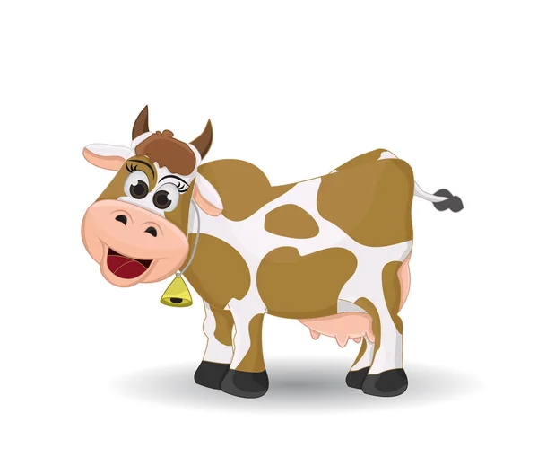 Kreskówka krowa kobieta uśmiechając się — Wektor stockowy