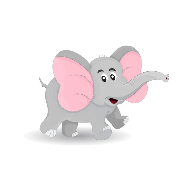 Happy cartoon olifant — Stockvector
