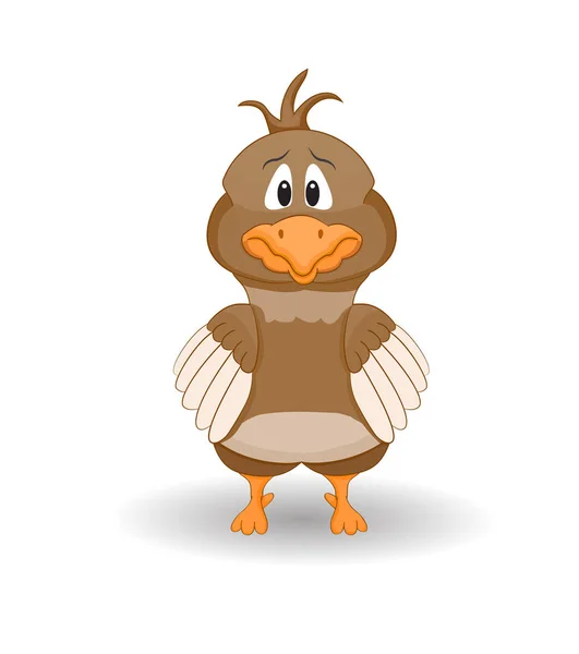 Kreslený strach kuře — Stockový vektor
