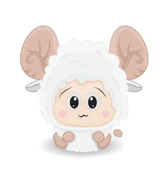 Cartoon baby sheep — Stock Vector