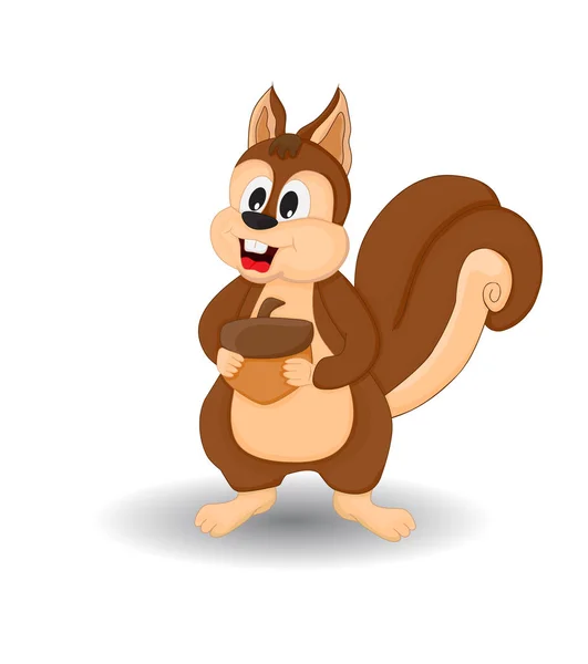 Dessin animé drôle écureuil — Image vectorielle