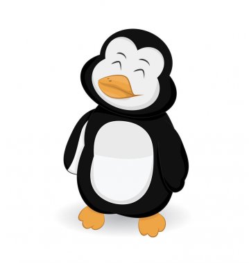 sevimli penguen gülümseyen gözleri