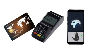 Kredi kartı. İş, ödeme geçmişi, alışveriş merkezleri, web, baskı için soyut tasarım.