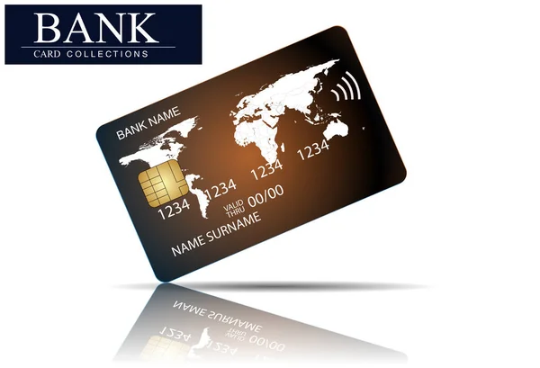 Bannière Carte Crédit Services Bancaires — Image vectorielle