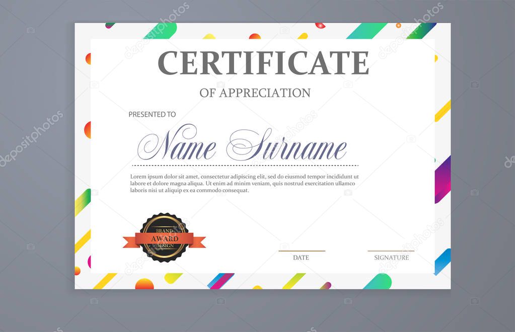 Vector certificate template eps10