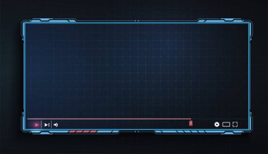 Hud, Gui fütüristik çerçeve kullanıcı arayüzü ekran elemanları ayarlandı. İletişim çağrılarıyla ayarlayın. Geleceğin seçmeleri barı. Hud fütüristik bilim kurgu seti