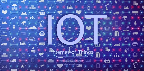 Internet of things IoT and networking concept for connected devices. — 스톡 벡터