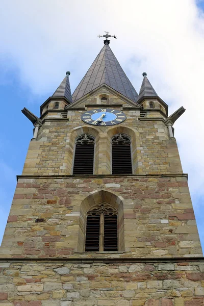 Bellheim Kilisesi Kule Ayrıntı — Stok fotoğraf