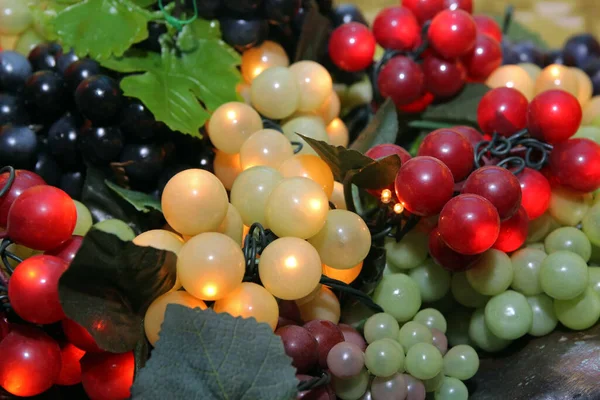Raisins Plastique Fruits Plastique Gros Plan — Photo