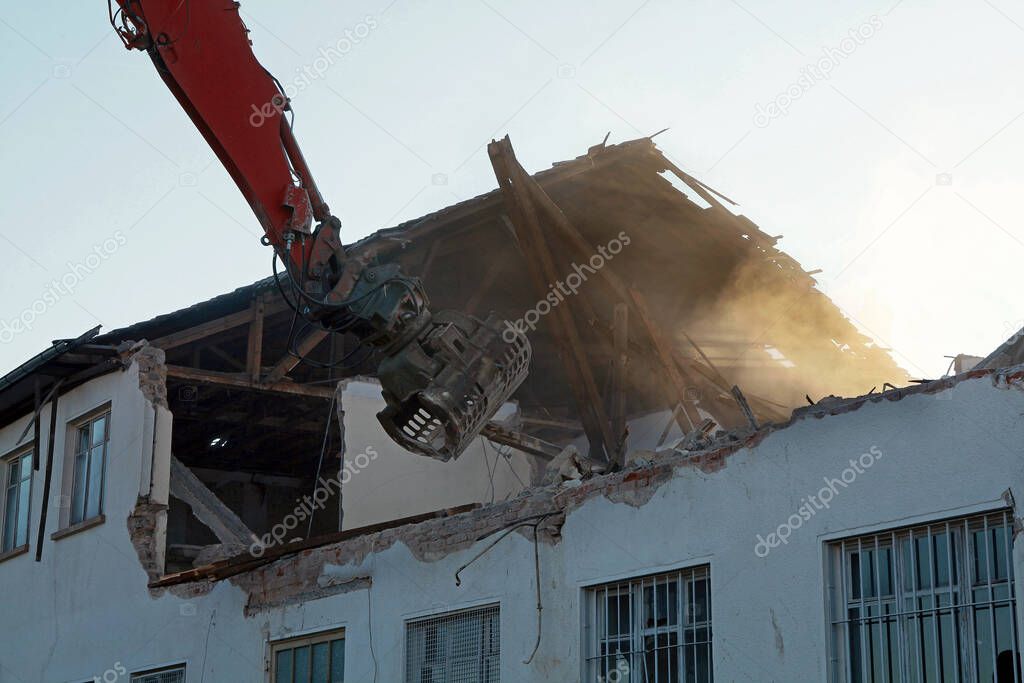 Building demolition, demolition work