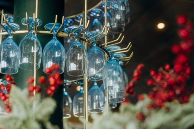 Kutlama etkinliği pırıl pırıl cam dekor ziyafeti