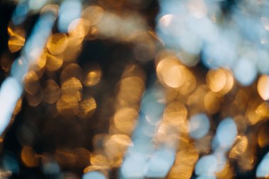 Altın sarısı parlak arka plan bulanık Bokeh tatil sihirli dokusu