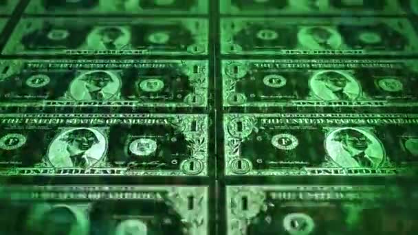 Цифровая Конвертация Счетов Один Доллар Цифровую Эккомерцию Криптовалюту — стоковое видео