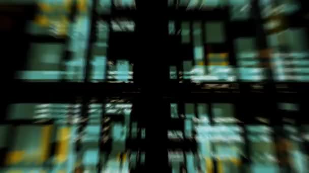 Voler à travers un tunnel de données futuriste dans un processus de cloud computing d'entreprise - Alt 1 