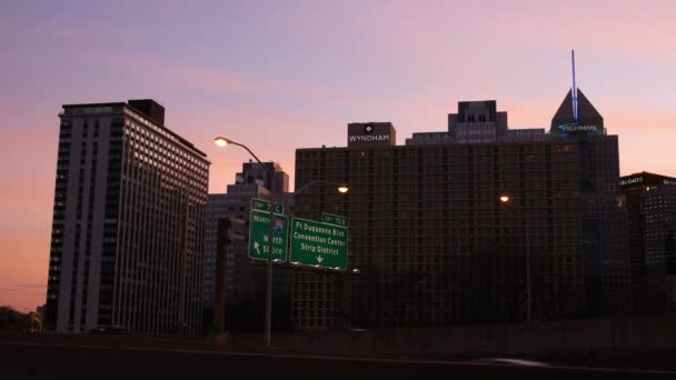 大约匹兹堡 2018 匹兹堡 从点状态公园在 Sunriseeditorial 附近仅使用被看见 禁止商业使用此剪辑 — 图库视频影像