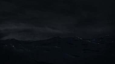 Uçak eksik fırtına bir okyanus üzerinde kaybolur