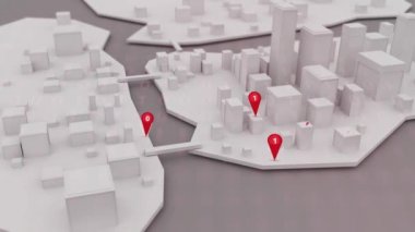 Virüs kötü amaçlı yazılım simgeleri üzerinde modellenmiş 3d kadar haşhaş şehir