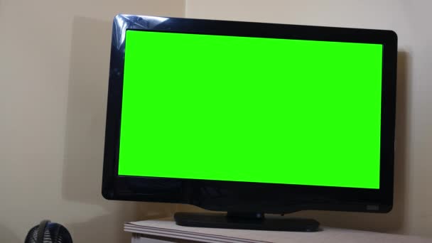 Pantalla Verde Acostado Parte Superior Cómoda — Vídeos de Stock