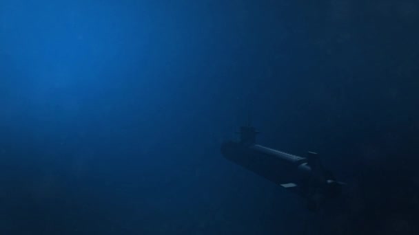 Submarino Nada Lejos Cámara Océano — Vídeo de stock