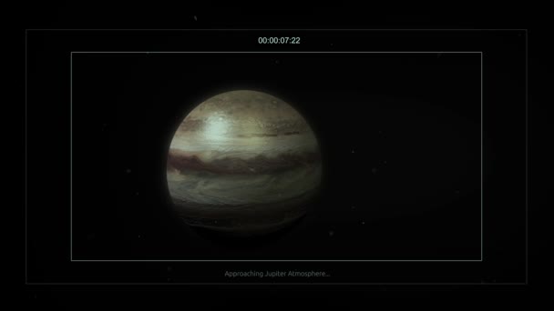 Interface Navette Spatiale Approchant Atmosphère Jupiter Jan 2017 Image Reproduite — Video