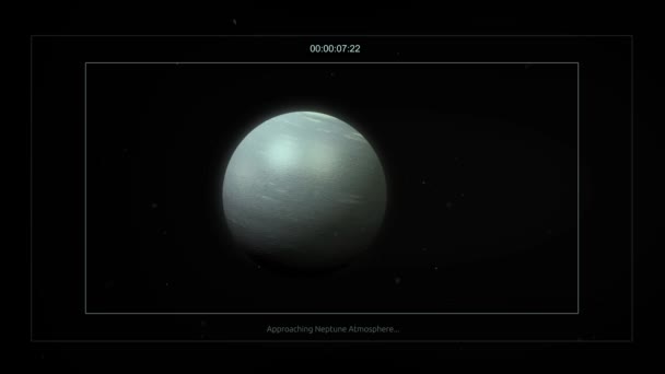 Διαστημική Διεπαφή Σαϊτών Πλησιάζει Neptune Ατμόσφαιρα Ιαν 2017 Image Ευγένεια — Αρχείο Βίντεο
