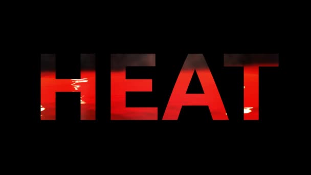 Τυπογραφία Θερμότητα Πάνω Από Ένα Φόντο Λάβας Μάγμα — Αρχείο Βίντεο