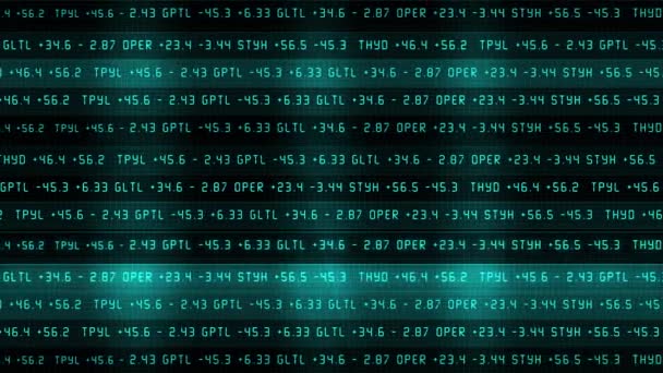 Blue Modern Ominous Stock Market Ticker Desplazamiento Ángulo Plano — Vídeo de stock