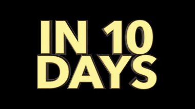 Dramatik altın sinema film Promo metin - 10 gün içinde