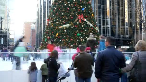 Pittsburgh Circa Dezembro 2017 Calendário Pista Patinação Gelo Ppg Centro — Vídeo de Stock