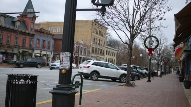 Eine Stadt Pennsylvania Winter Bewölkten Tagen — Stockvideo