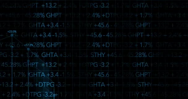 Moderne Dunkelblaue Wall Street Börsenzahlen Mit Wachsendem Generischen Diagramm Gerader — Stockvideo