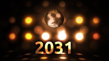 Disko topu gece kulübü iplik 2031 yılbaşı kutlama arka plan
