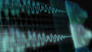 Senkronize ses dalga formu veya spektrum oynarken aynı anda - mavi sürüm