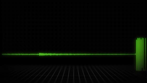 Audio Waveform Eller Spektrum Bakgrund För Reklamfilmer Sekunder Grön Version — Stockvideo