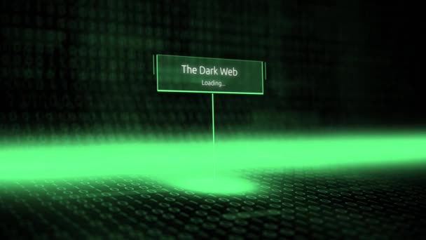 Ψηφιακό Τοπίο Λογισμικό Ορίζεται Τυπογραφία Φουτουριστικό Δυαδικό Κώδικα Dark Web — Αρχείο Βίντεο