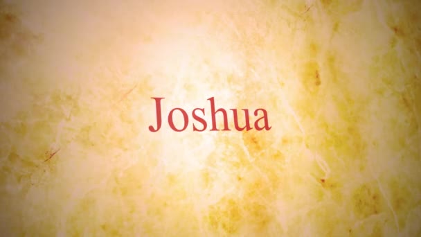 Books Old Testament Bible Series Joshua — Stock Video