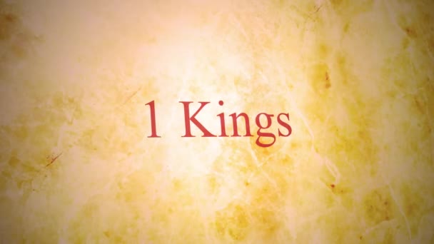 Livres Ancien Testament Dans Série Biblique Rois — Video