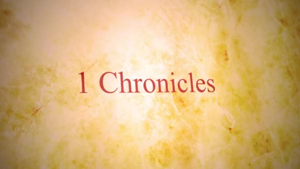 Books Old Testament Bible Series Chronicles — Stock Video