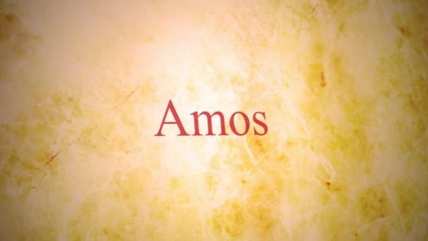 Bücher Des Alten Testaments Der Bibelreihe Amos — Stockvideo