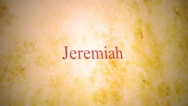 Books Old Testament Bible Series Jeremiah — Stock Video