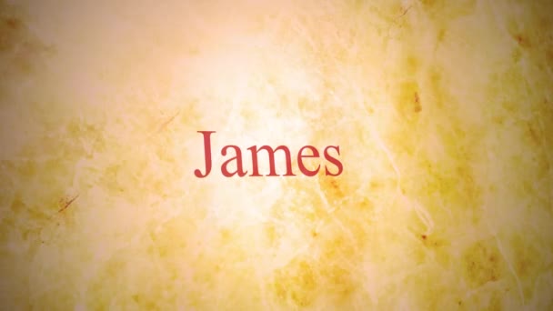 Livros Novo Testamento Série Bíblica James — Vídeo de Stock