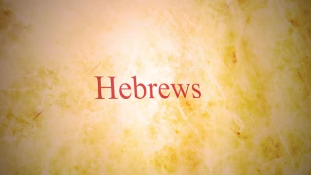 Bücher Des Neuen Testaments Der Bibelreihe Hebräer — Stockvideo