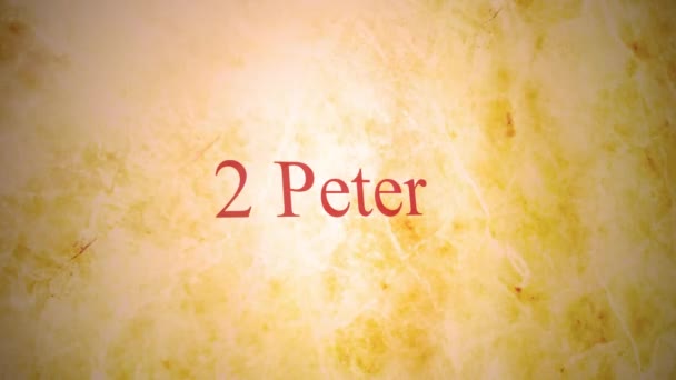 Bücher Des Neuen Testaments Der Bibelreihe Peter — Stockvideo